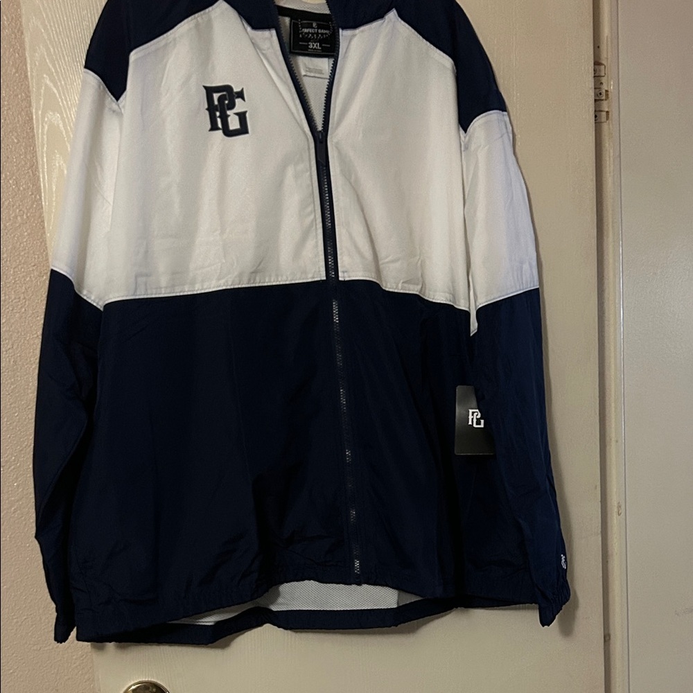 Perfect Game Navy and White Jacket